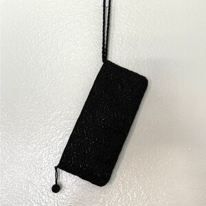black beaded clutch